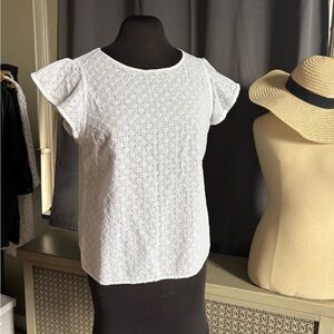 White Eyelet Women's Top